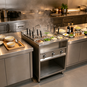 Cuiseur à nouilles à gaz haute pression 2800Pa, cuiseur à pâtes en acier inoxydable robuste, chauffage rapide, appareil multifonctionnel pour la cuisson des nouilles - Product Image 4