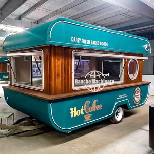 Camion de café mobile en acier inoxydable certifié CE 25-980 pour la vente de restauration rapide, remorque extérieure à flux d'air pour la vente au détail - Product Image 6