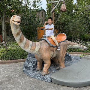 Juegos de atracciones para interiores al aire libre Token Coin Operated Animatronic <span class=keywords><strong>Trex</strong></span> Dinosaur Rides para niños Park - Product Image 3