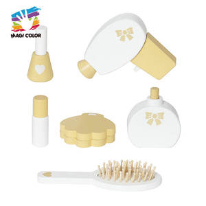 2025 LED Vanity Table Set-Coiffeuse princesse en bois avec miroir et interrupteur de lumière, jouet de maquillage pour les filles W08H222 - Product Image 5
