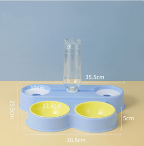 Distributeur d'aliments pour animaux de compagnie 4-en-1 : gamelle pour chat et chien avec réservoir, anti-renversement, antidérapant, facile à nettoyer, design grenouille mignon - Product Image 6
