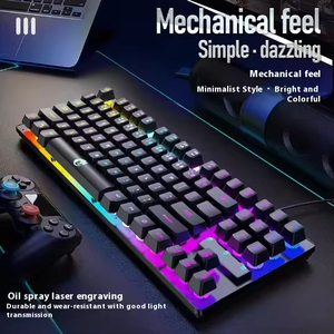87-<b>Key</b> Luminous with Fuel Injection Laser Engraving New Type <b>USB</b> Interface Wired Gaming Keyboard for Desktop/Laptop Computers - Product Image 4