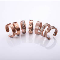 Bijoux biomagnétiques vintage en cuivre, ajustables, pour le soulagement de l'arthrite, avec éléments naturels, pour mariages, fiançailles, cadeaux