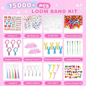 Kit de 15000+ élastiques pour métier à tisser en 32 couleurs, kit de fabrication de bracelets d'amitié DIY pour enfants, cadeaux pour filles, kit de démarrage pour métier à tisser - Product Image 3