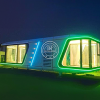 Maison capsule préfabriquée de luxe futuriste en acier, étanche et écologique, alimentée à l'énergie solaire, pour hôtel, modèle 2025, fabriquée en Chine