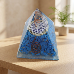 Wholesale Agate Turquoise <b>Crystal</b> Copper Energy Pyramid Semi-Precious Stone Crafts Reiki Charged <b>Orgone</b> Pyramid - Product Image 1