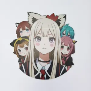 Özel Logo transferi UV hava koşullarına dayanıklı Anime vinil Transfer çıkartmaları pencere çıkartmaları cam tampon araba Sticker