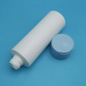 Bouteille souple mate de 200 ml pour après-shampoing, flacon cylindrique rond en plastique pour gel douche et shampoing avec bouchon disque - Product Image 3