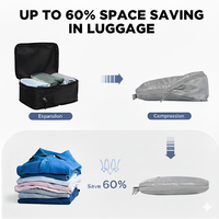 Cubes d'emballage de voyage d'usine avec logo personnalisé OEM ODM pour valise 3 jeux de cubes d'emballage de compression d'organisateur de bagages de voyage
