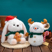 Poupée en peluche bonhomme de neige de Noël avec logo personnalisé, décoration de Noël, jouet en peluche bonhomme de neige pour cadeaux promotionnels