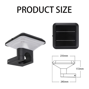 Applique Murale Carrée Solaire à LED en Aluminium Moulé sous Pression et Polycarbonate, Détection Crépusculaire Automatique, Extérieur, Garantie 3 Ans, Étanche, 360°, pour Patio et Jardin - Product Image 5