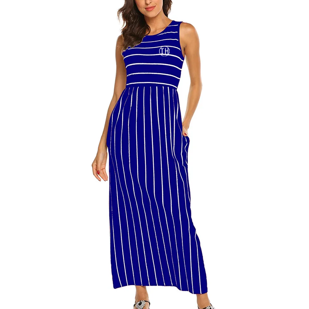 white christmas dresses It's A Love Story Blue Striped Dress – Shop the Mint