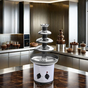 Nuovo modello <span class=keywords><strong>AOT</strong></span> CFF-2008A6 elettrico in acciaio inox classico cioccolato fontana di alta qualità fonduta per matrimoni - Product Image 6