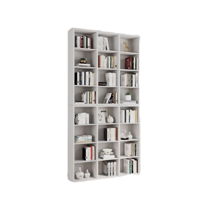 Imre Bibliothèque Moderne Nordique à 24 Étagères Réglables Grande Capacité Blanc - Product Image 1