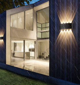 Buona qualità moderno nero/bianco impermeabile IP54 alluminio cortile <span class=keywords><strong>led</strong></span> <span class=keywords><strong>parete</strong></span> di illuminazione su e giù per esterni lampada da <span class=keywords><strong>parete</strong></span> - Product Image 6