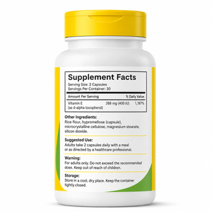 Nouveau Complexe de Vitamine E Naturelle Ultra Tocotriénols 330mg Mélange Antioxydant Soutien Immunitaire Santé de la Peau Adulte 60 Certifié GMP - Product Image 6