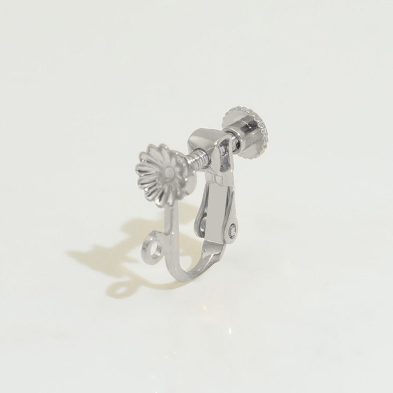 Fleur titulaire vis clip d'oreille/couleur acier