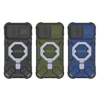 Coque Rigide de Protection Robuste du Fabricant pour iPhone 15 Pro Max, Extérieur Homme, Cool, avec Support de Charge Magnétique sans Fil