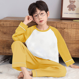 Pyjamas pour enfants à motifs personnalisés, Combinaison à manches longues pour <span class=keywords><strong>garçon</strong></span>, Vêtements de maison en pur coton pour garçons, Convient pour l'extérieur par les adolescents - Product Image 3