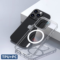 Coque de téléphone magnétique transparente de haute qualité personnalisée pour iPhone coque de téléphone à sublimation coque d'aspiration magnétique vierge