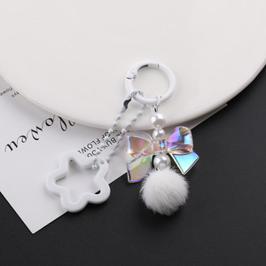 Llavero Kawaii con Lazo y Estrella, Lindo Llavero Acrílico para Bolsa, Cartera, Decoración de <span class=keywords><strong>Airpods</strong></span>, Regalo para Niñas y Estudiantes - Product Image 4