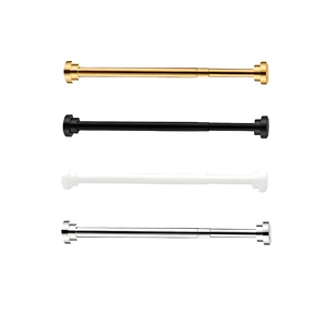 <span class=keywords><strong>Tringle</strong></span> télescopique <span class=keywords><strong>sans</strong></span> perçage pour séchage de vêtements, rideau de douche de salle de bain, ou penderie de chambre, au design élégant et luxueux - Product Image 1