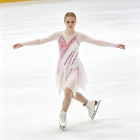 Robe de patinage et de danse dégradé blanc-rose, col en V, manches longues en maille, dos découpé avec strass, pour enfants et adultes, compétition et performance