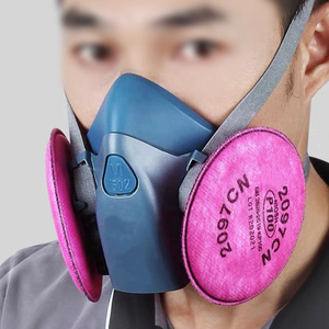 หน้ากากครึ่งหน้าเครื่องช่วยหายใจหน้ากาก7502อากาศพร้อมตัวกรอง2097วาล์วอากาศหน้ากากช่วยดับเพลิง - Product Image 3