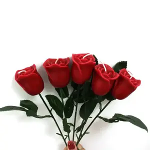 Rose Bud nến đỏ hoa hồng nến, Valentine của ngày bên đám cưới trang trí nội thất tăng nến cho món quà