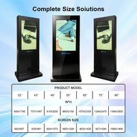 Pantalla LCD Publicitaria 4K Full HD de 32 43 49 55 65 75 Pulgadas, Reproductor de Video Vertical para Exteriores, Señalización Digital Impermeable IP65