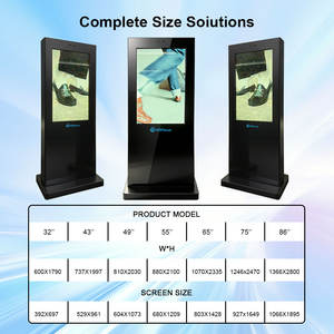 Écran publicitaire LCD 4K Full HD de 32, 43, 49, 55, <span class=keywords><strong>65</strong></span>, 75 pouces, lecteur vidéo vertical extérieur, machine de signalisation numérique étanche IP65 - Product Image 4