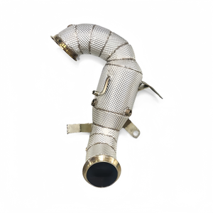 Système d'échappement OEM 304 Down Pipe pour <span class=keywords><strong>Mercedes</strong></span> <span class=keywords><strong>Benz</strong></span> CLA45 <span class=keywords><strong>A45</strong></span>/A45S <span class=keywords><strong>AMG</strong></span> 2.0T 2010-2024, tuyaux d'échappement Downpipe avec bouclier thermique - Product Image 2