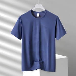 <span class=keywords><strong>T</strong></span>-<span class=keywords><strong>shirt</strong></span> d'é<span class=keywords><strong>t</strong></span>é décontracté et polyvalent pour <span class=keywords><strong>homme</strong></span> grande taille, en soie glacée synthétique, coupe ample, 260 grammes, avec logo 2026 - Product Image 3
