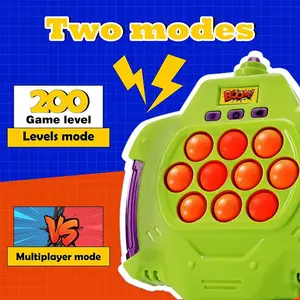 KSF 라이트 업 팝 피젯 장난감 풍선 속도 푸시 머신 게임 전기 장난감 버블 팝 릴리프 스트레스 푸시 게임 어린이 장난감