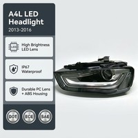 Vente flash : Ensemble de phares LED pour Audi A4L S4 RS4 B8.5 2013-2016, phare avant, projecteur DRL, éclairage automobile