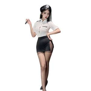 Lemon Story Police Officer Uniform Women's Sexy Role Play Costume Polyester Fiber Skirt Set - Product Image 5