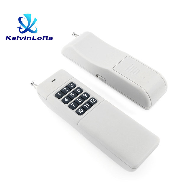 LoRa Long-Range 5KM RF 433MHz FSK Waterproof Remote Control 12 Buttons 9V for Water Pump