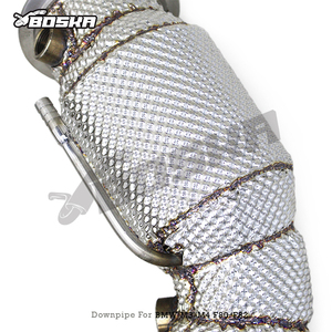 Direct-fit Catted Downpipe for BMW M3/M4 F80/F82 S55 3.0T 2014-2019 Stainless Steel Pipe High Flow with 100/200/300/400 <b>Catalyst</b> - Product Image 3