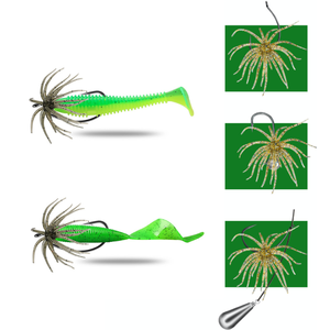 Leurre souple en TPE en forme d'ormeau flottant, 9g, <span class=keywords><strong>11cm</strong></span>, 6 couleurs, haute élasticité, résistant à la déchirure, pour montage sans lest - Product Image 6