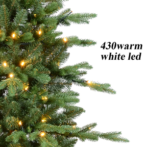 2024 Arbre de Noël ignifuge et écologique 5-10ft PE PVC Offre Spéciale d'arbre de Noël vert mélangé avec support - Product Image 4