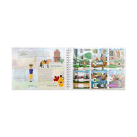 Livre d'autocollants gonflés World Dress-Up, plus de 300 autocollants en papier réutilisables, 7 scènes géographiques, scrapbook éducatif écologique pour enfants