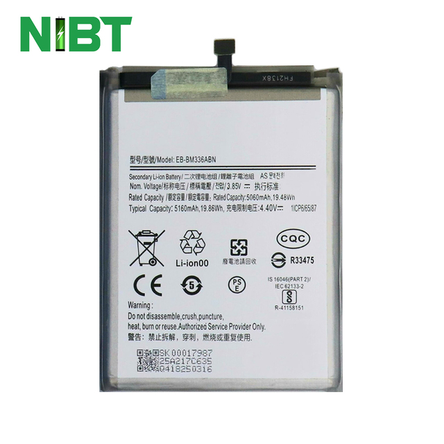 NIBT Wholesale EB-BM336ABN 4.4V 5160mAh 19.86Wh Lithium Mobile Phone Battery for samsung M33 5G
