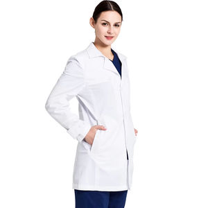 Camisetas blancas para laboratorio dental, camisetas tipo bata, ropa de trabajo, camiseta de hospital, uniforme, camiseta de manga larga de tela tejida - Product Image 5