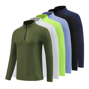 Camisas informales sólidas para gimnasio, ropa de calle, camisa de compresión para hombre, camiseta de gimnasio, ropa activa transpirable para entrenamiento - Product Image 1