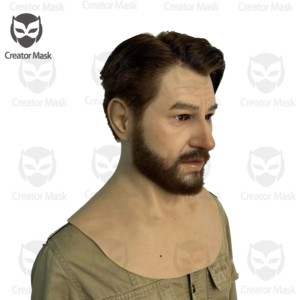 Masque en silicone réaliste 3D fait main de haute qualité pour homme, accessoires de fête et de mascarade, réutilisable, respirant, écologique, pour <span class=keywords><strong>acteur</strong></span> et film - Product Image 2