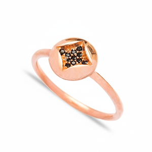 Minimalist Marquise Design Round Cut <b>Black</b> Zircon Stone Wholesale Turkish Handcrafted 925 Sterling Silver Jewelry <b>Ring</b> - Product Image 2