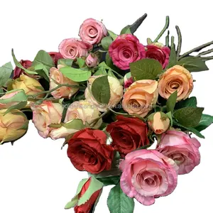 Artificial single rose length 60cm rose flower for wedding decoration