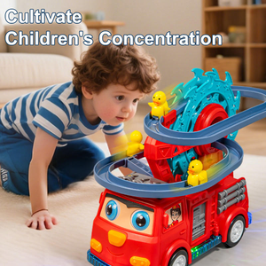 Juguete Infantil de Venta Caliente: Coche de Ferrocarril con Luz y Música, Tobogán de Pato, Rueda de la Fortuna Giratoria, Evitación Automática de Obstáculos Universal, Plástico - Product Image 6