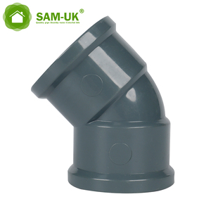 20-63 Vente en gros en usine dans la saison en cours Raccords de tuyauterie coudés en plastique <span class=keywords><strong>PVC</strong></span> à <span class=keywords><strong>45</strong></span> degrés Noms gris - Product Image 2