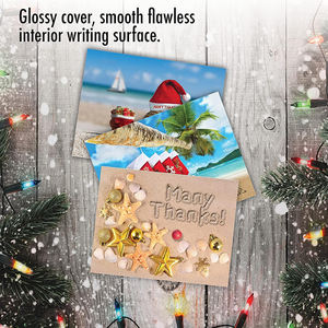 Set di carte di ringraziamento con stampa a colori con 350 Gsm bianco <span class=keywords><strong>buste</strong></span> di carta Kraft Logo personalizzato Business <span class=keywords><strong>regalo</strong></span> di Natale - Product Image 2